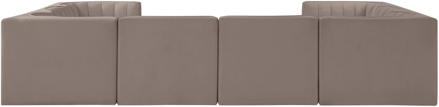 Rummi - Velvet Performance Fabric Upholstered Modular Sectional