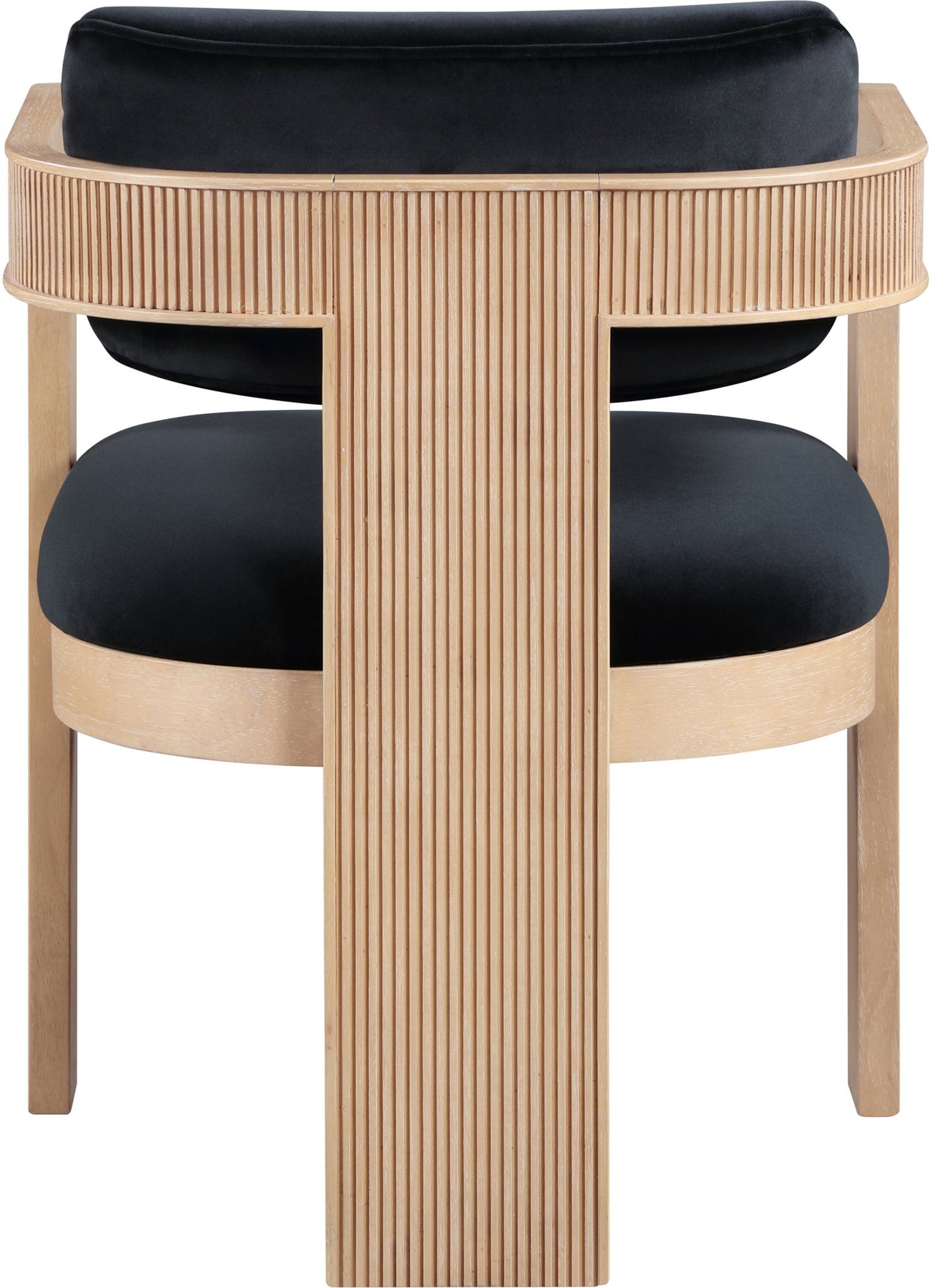 Sacha - Velvet Dining Chair With Natural Base (Set of 2)