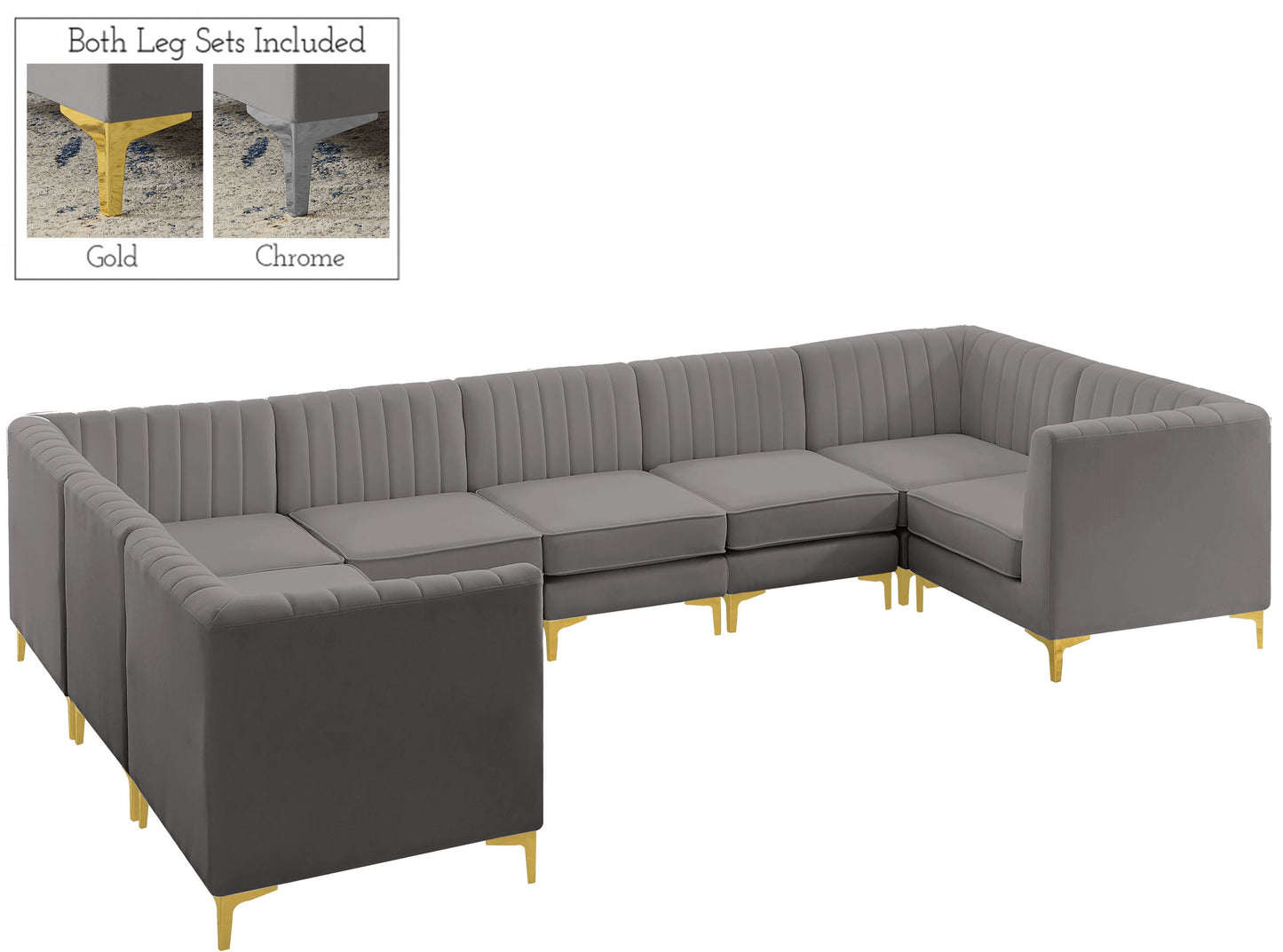 Alina - 8 Piece Modular U-Shaped Sectional