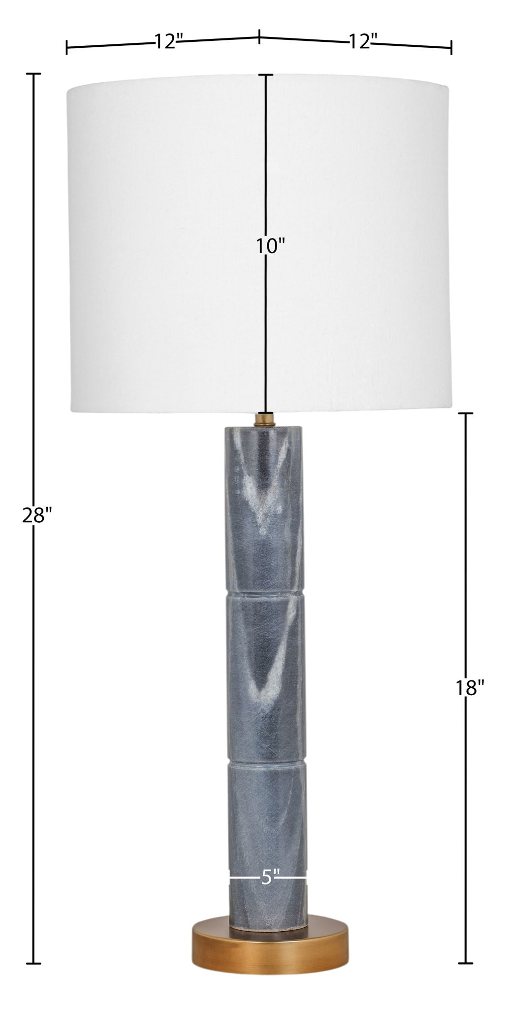 Opaline - Linen Textured Fabric And Brass Table Lamp
