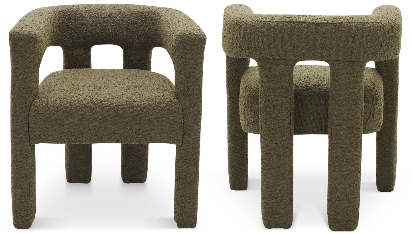 Athena - Boucle Fabric Dining Chair