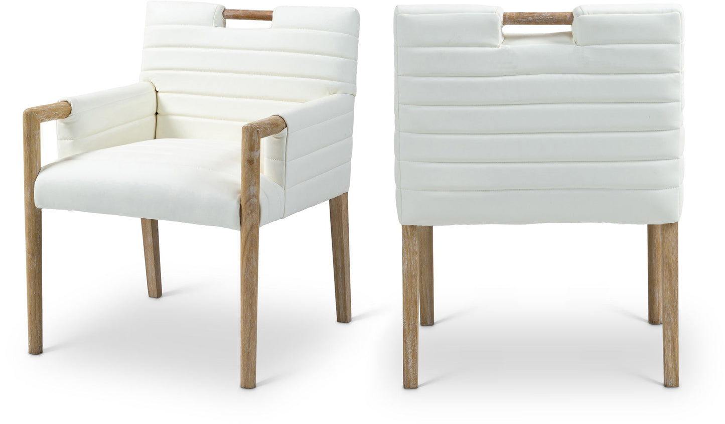 Aimee - Dining Arm Chair - Light Brown Legs
