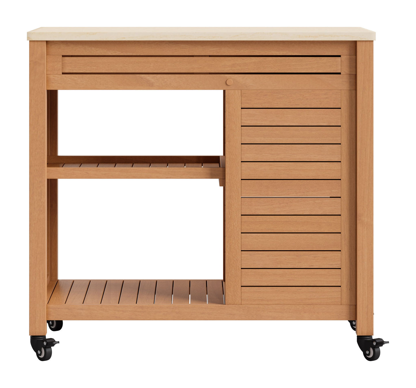 Valtan - Bar Cart - Natural / Beige