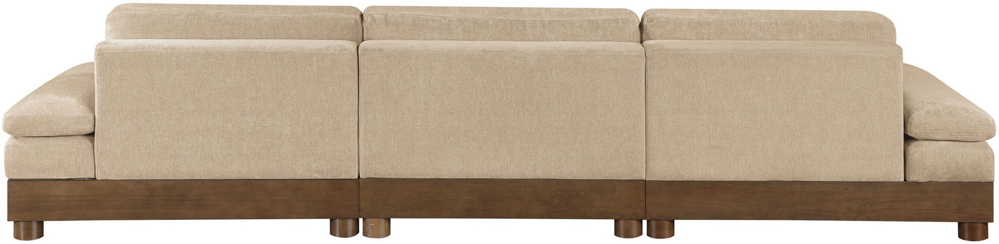 Turin - Chenille Fabric Upholstered Modular Sectional - Beige
