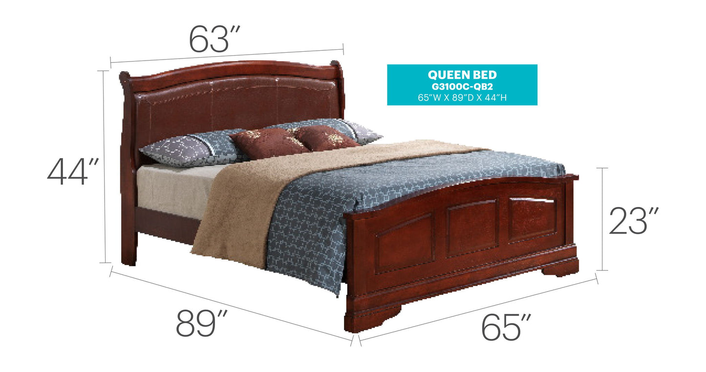 Glory Furniture - Louis Phillipe - Upholstered Bed