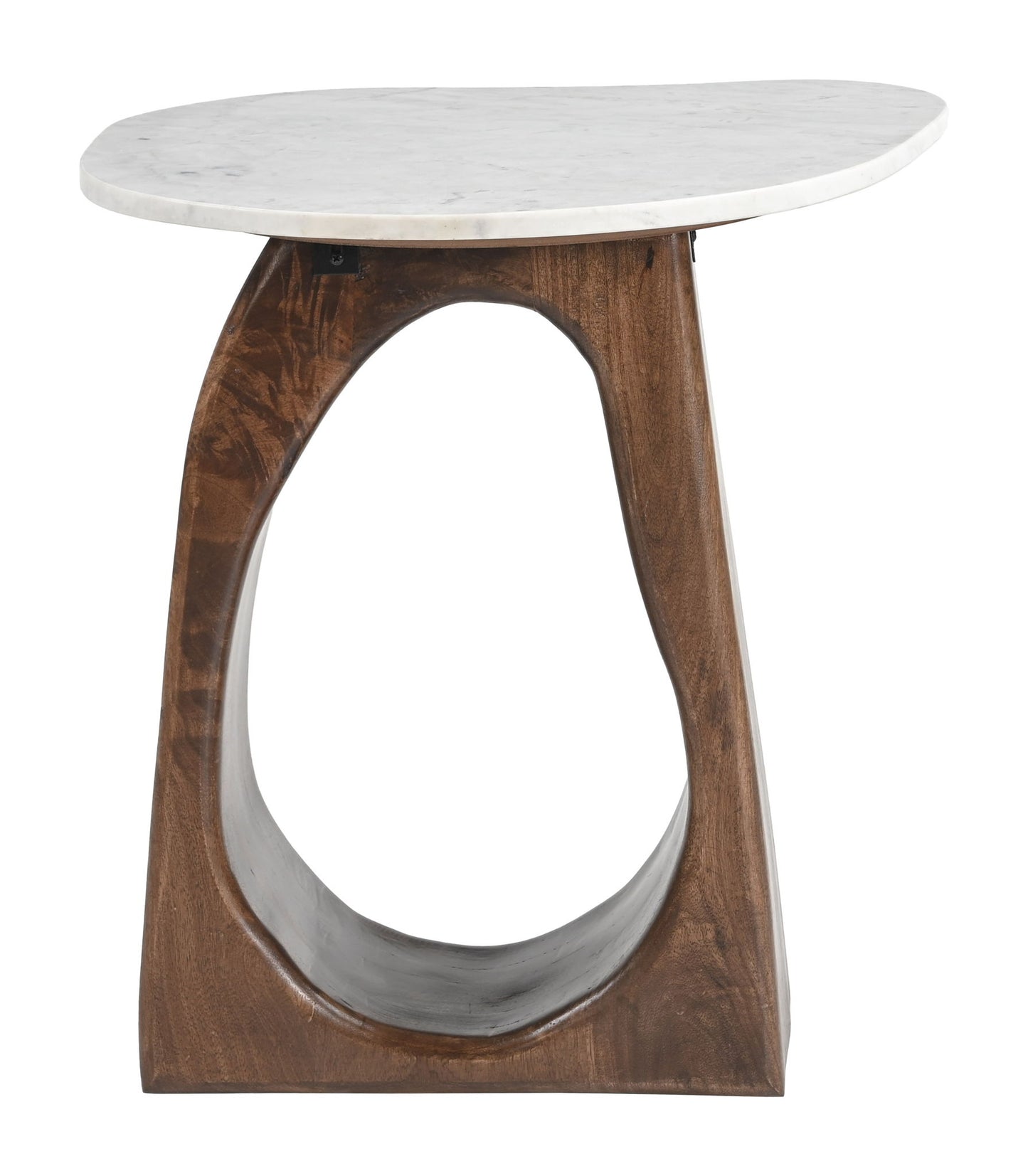 Vara - Side Table - White / Walnut