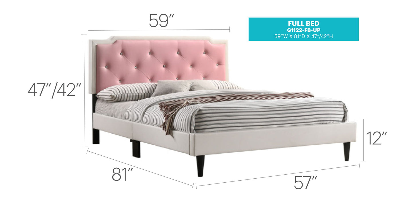 Glory Furniture - Deb - Faux Crystals Tufted Bed