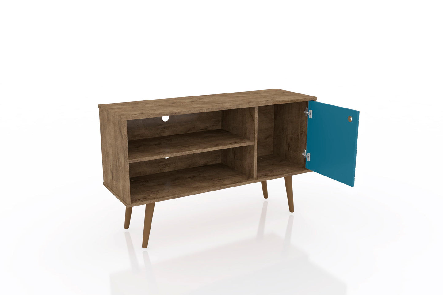 Manhattan Liberty - TV Stand With Rustic Brown Frame