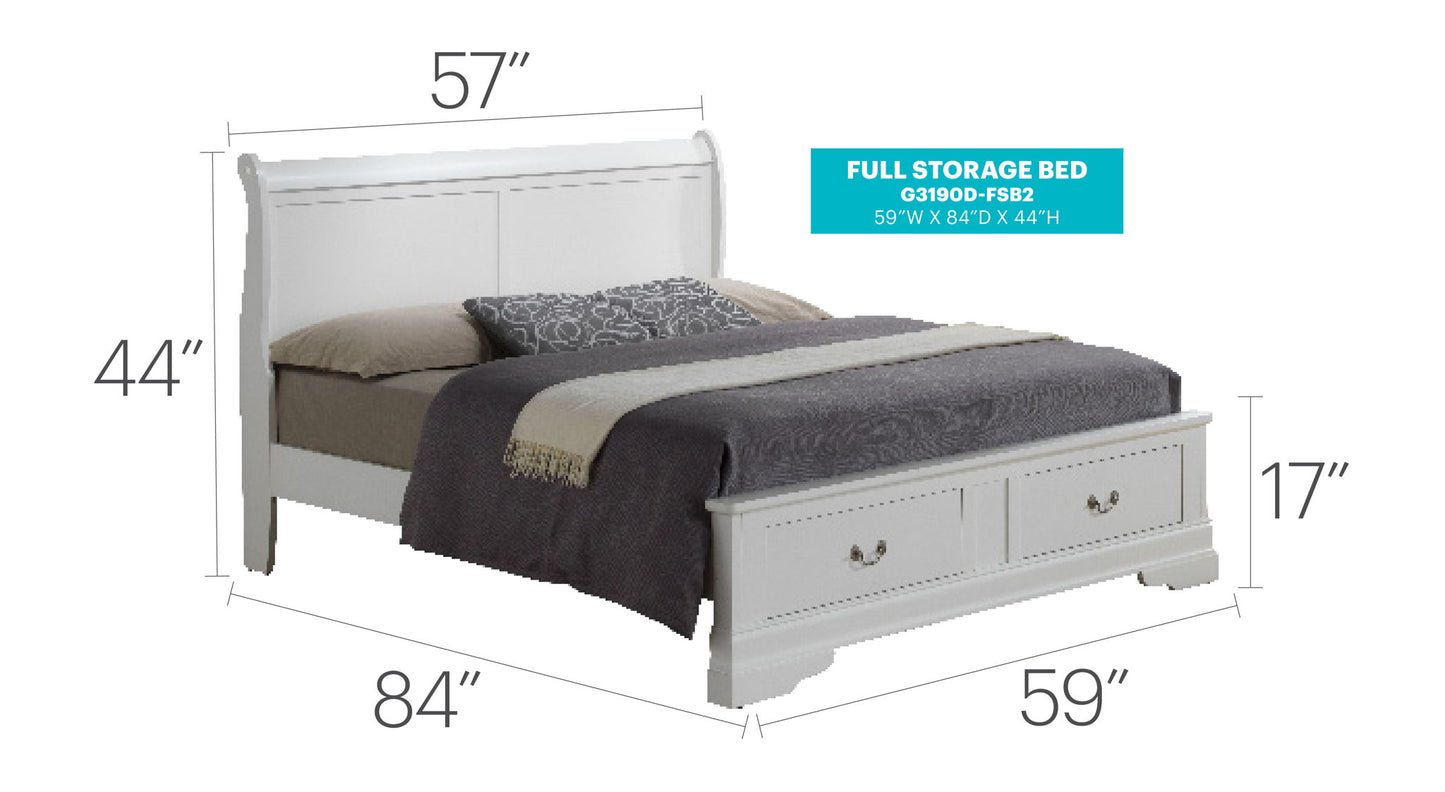 Glory Furniture - Louis Phillipe - Storage Bed
