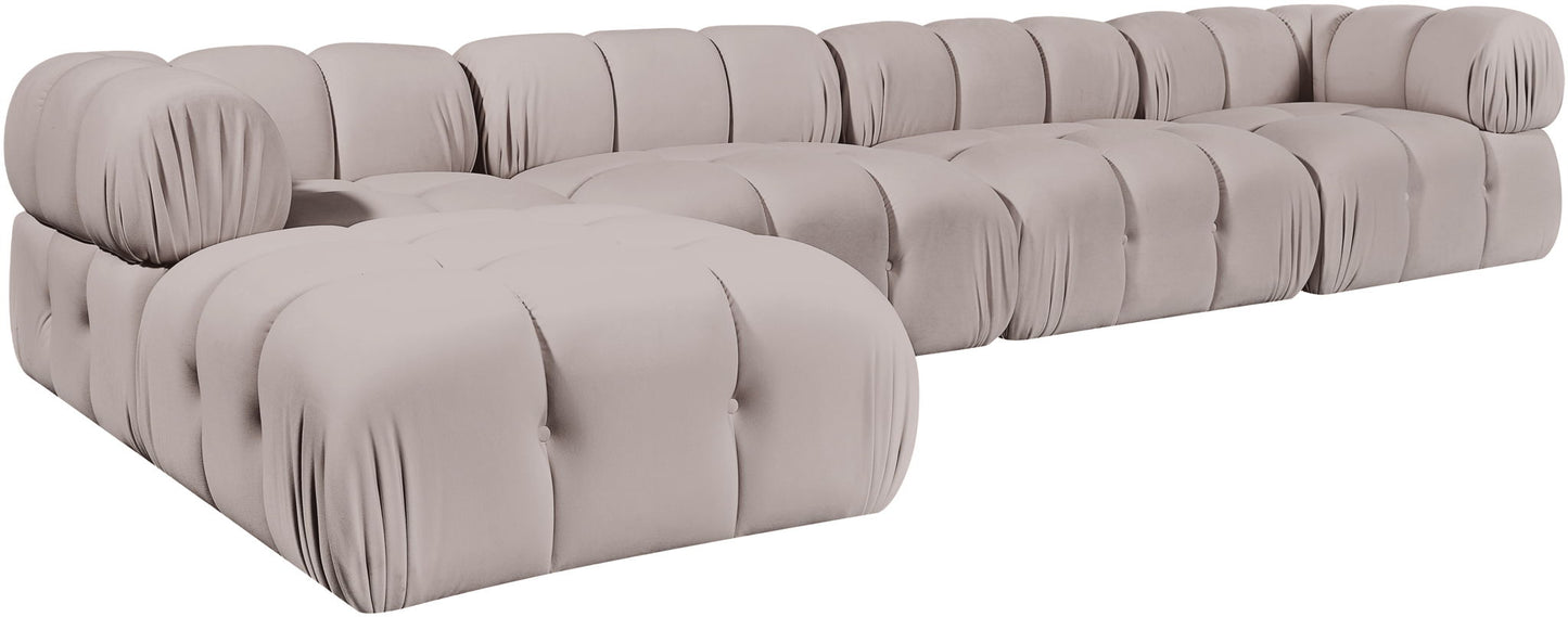Orin - Fabric Velvet 5 Piece Modular Sectional