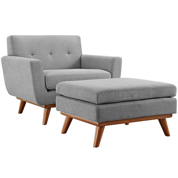 Engage 2 Piece Armchair and Ottoman - Expectation Gray