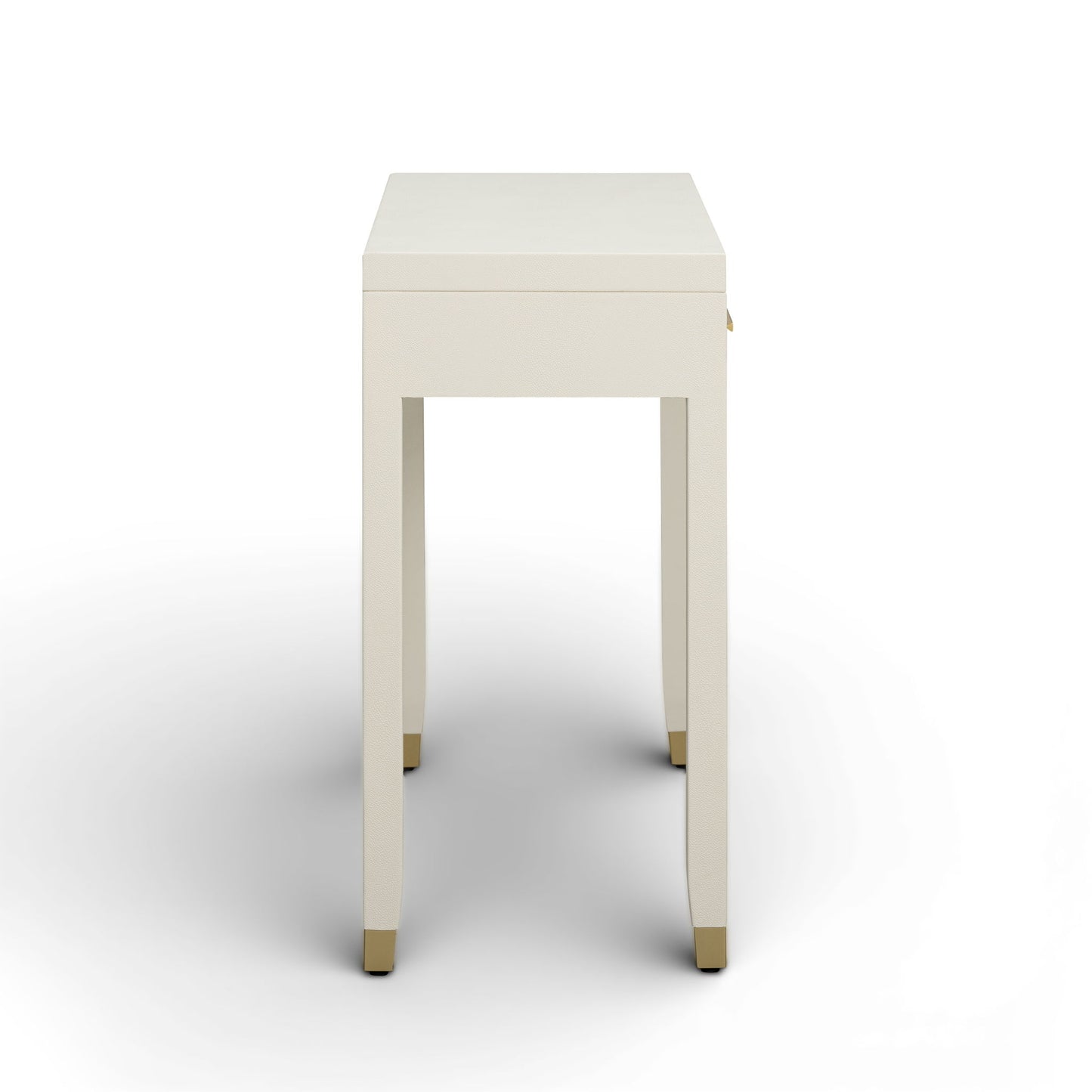 Dani - Faux Shagreen 2-Drawer Console Table - Cream
