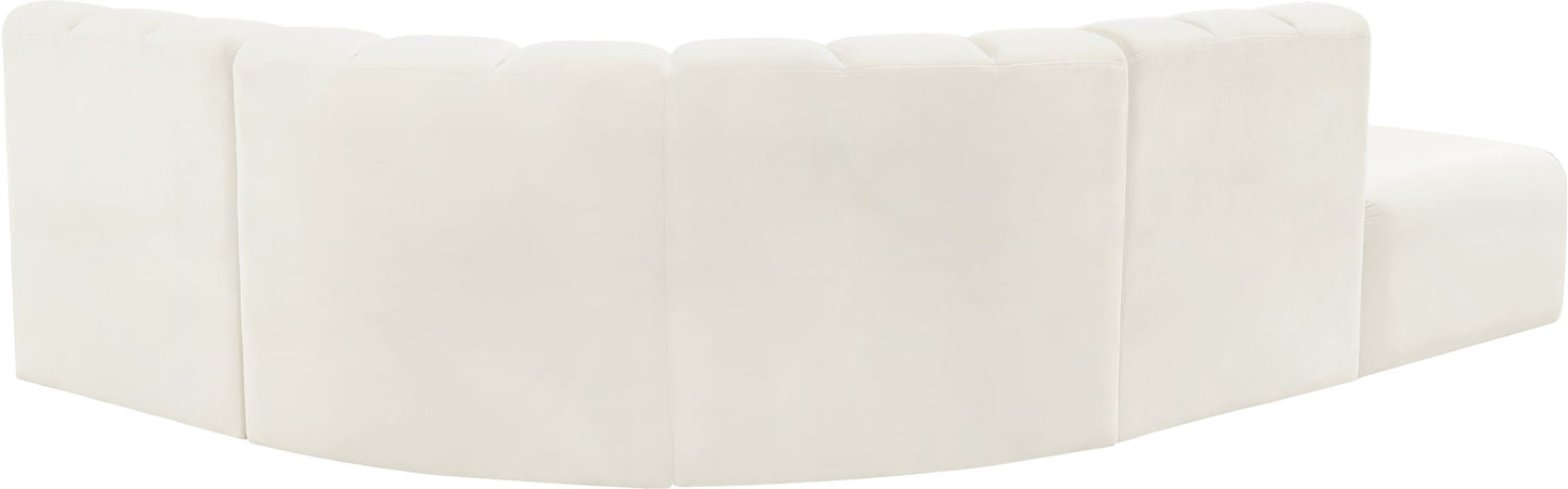 Arc - Velvet 5 Piece Corner Modular Sofa