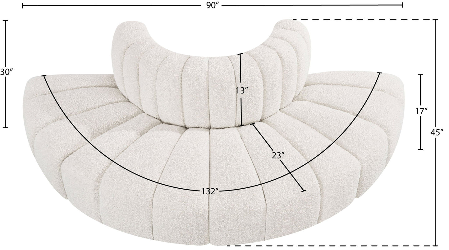 Arc - Boucle Fabric 4 Piece Modular Sofa