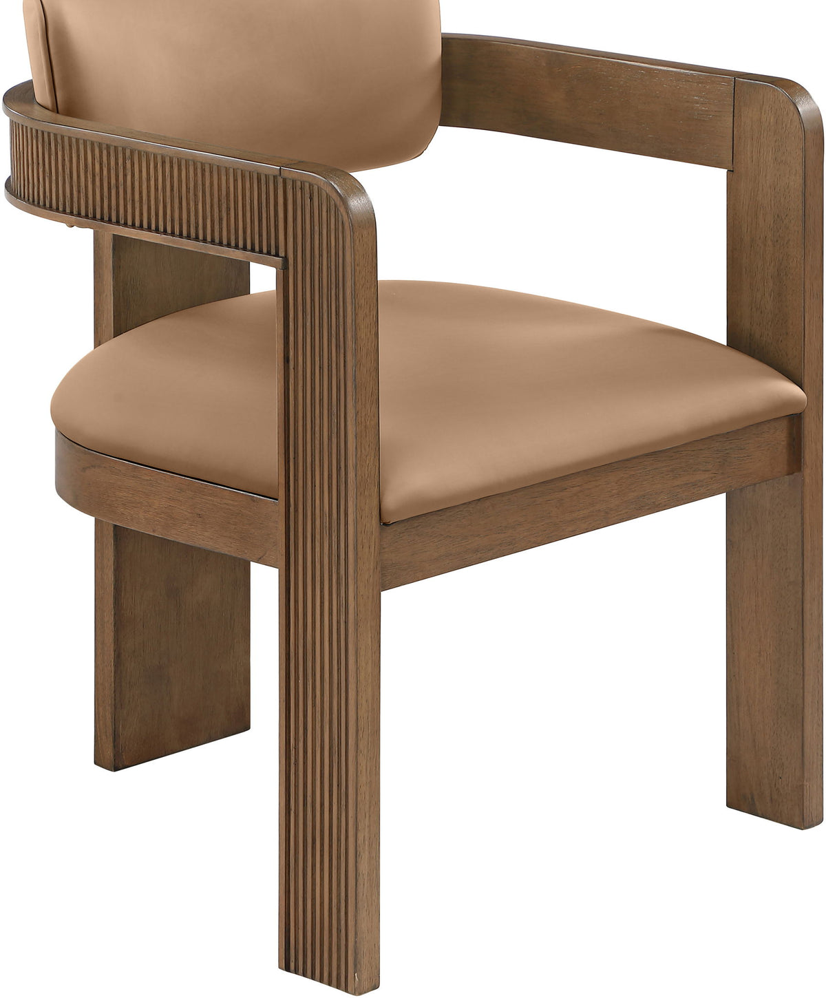 Sacha - Vegan Leather Upholstered Dining Chair With Brown Base (Set of 2)