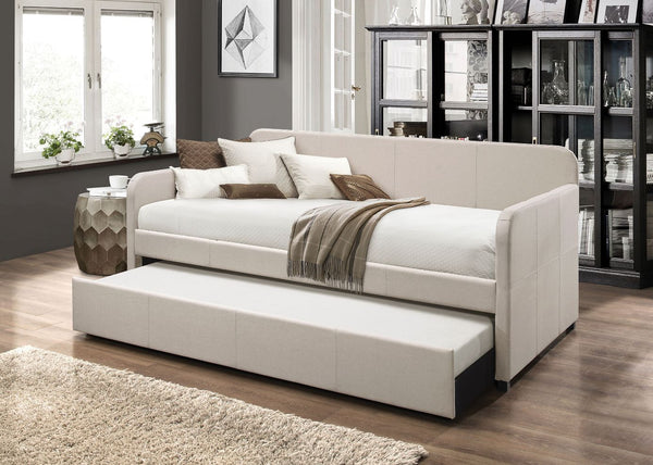 Jagger - Twin Daybed With Trundle - Fog Fabric
