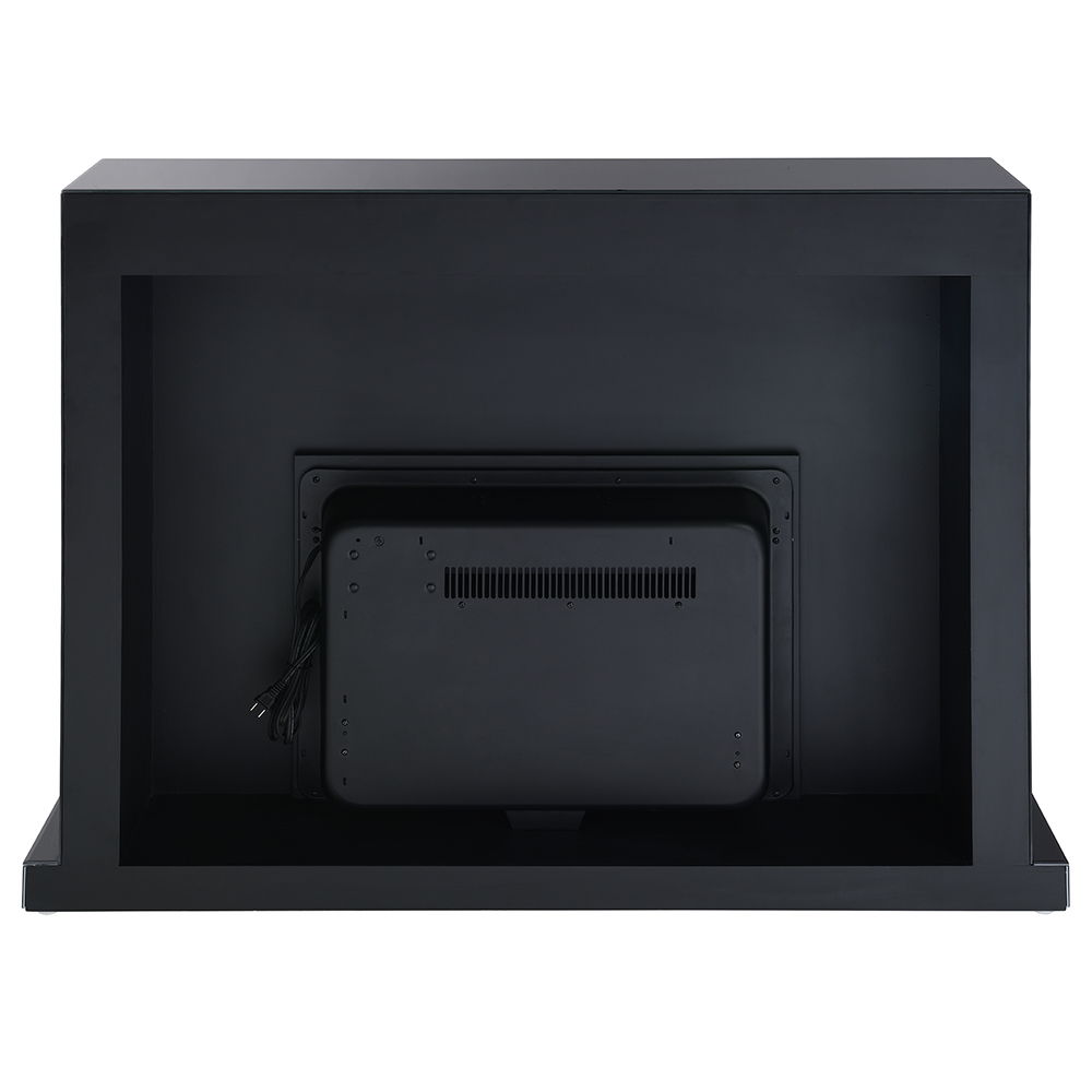 Drisana - Fireplace - Black Mirrored