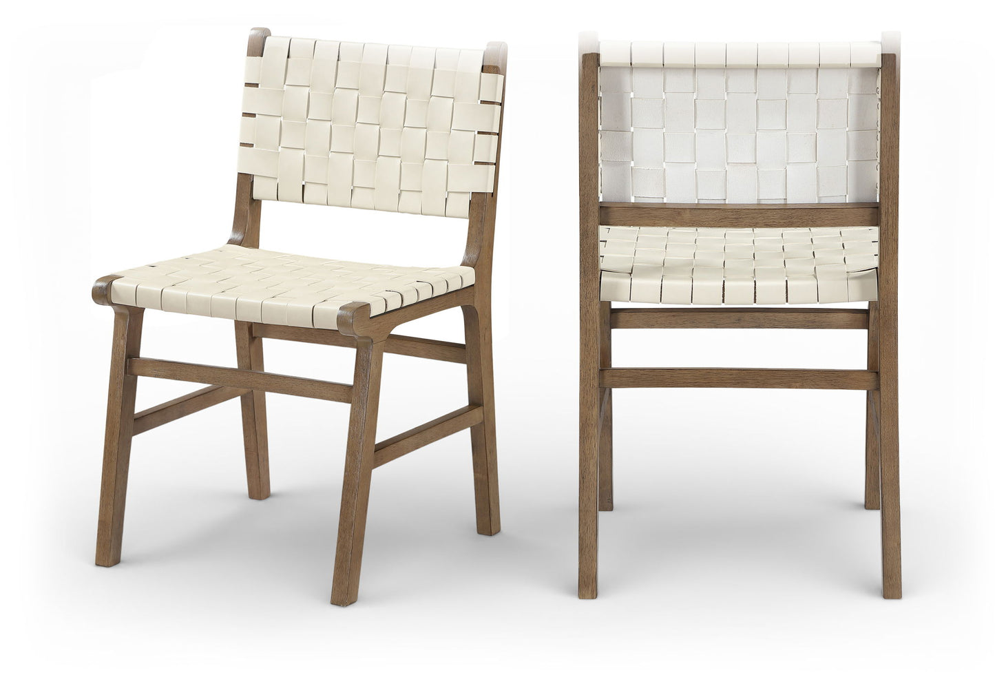 Entwine - Vegan Leather Upholstered Dining Chair - Painted Brown