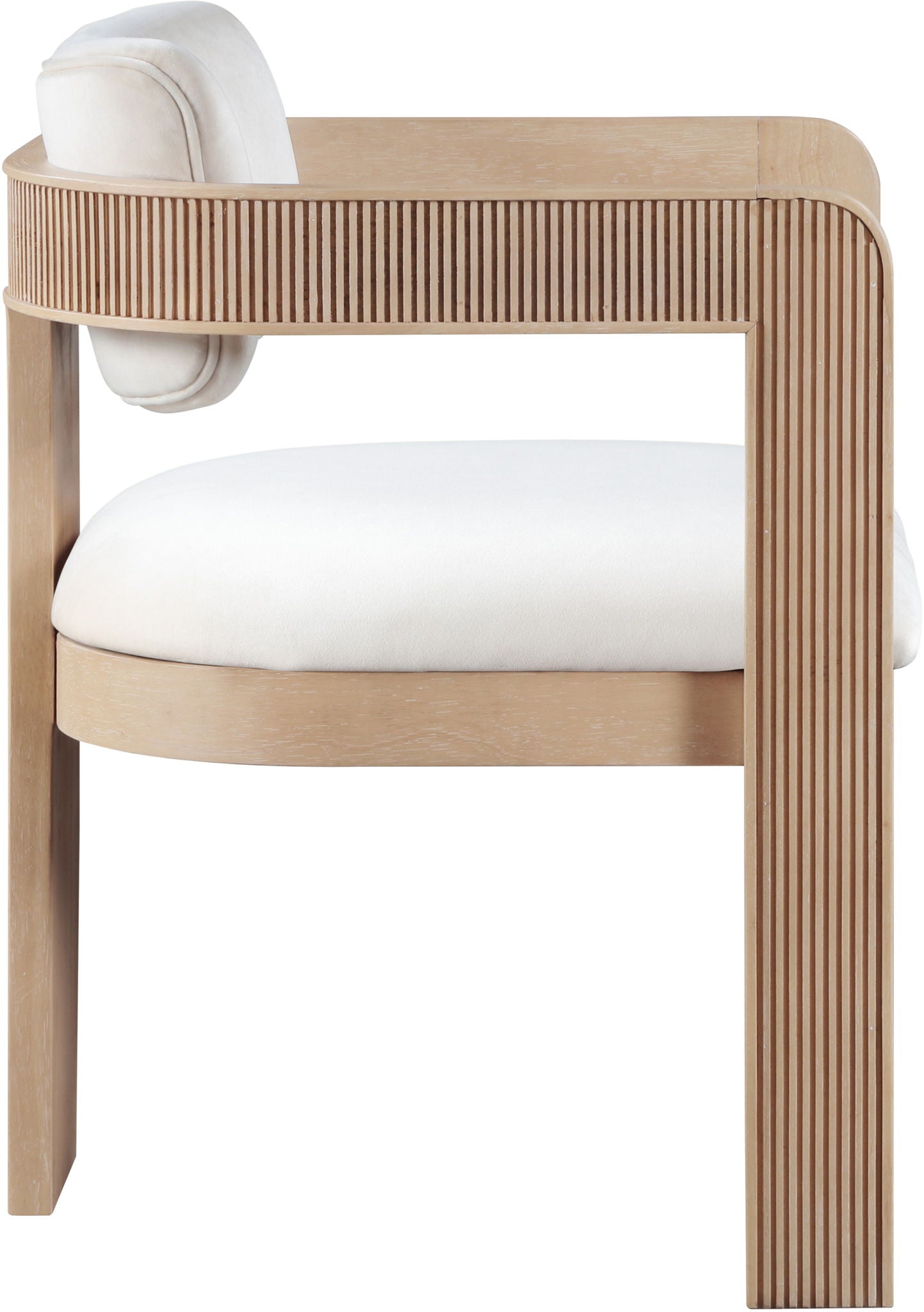 Sacha - Velvet Dining Chair With Natural Base (Set of 2)