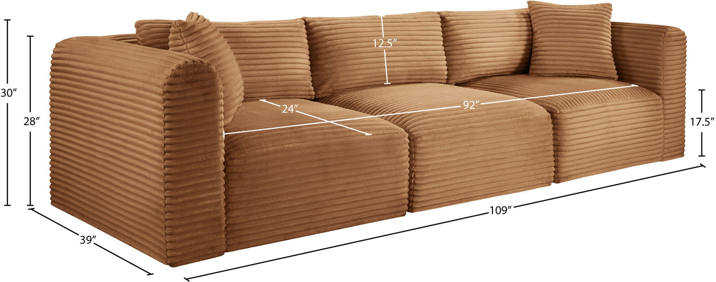 Shaggy - Fabric 3 Seat Modular Sofa