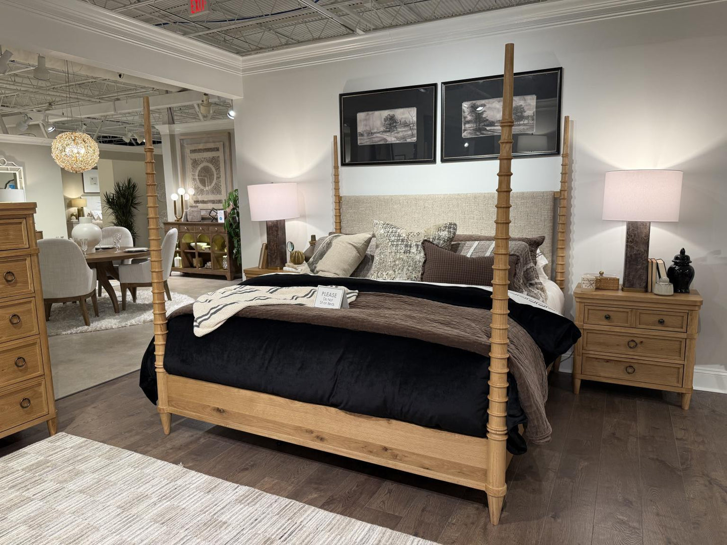 Seraphina - Upholstered Poster Bed