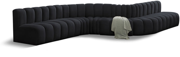Arc - Velvet 8 Piece Curved Modular Sofa