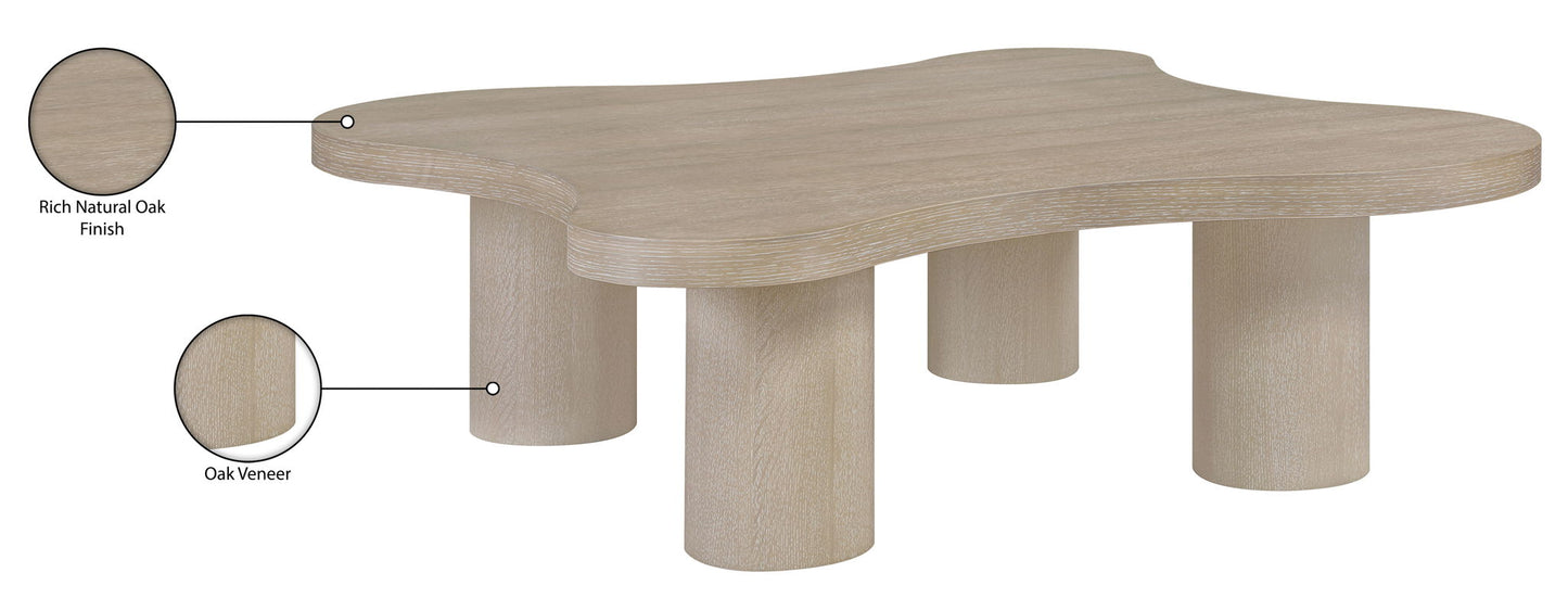 Cove - 48" Oak Veneer And Solid Wood Coffee Table