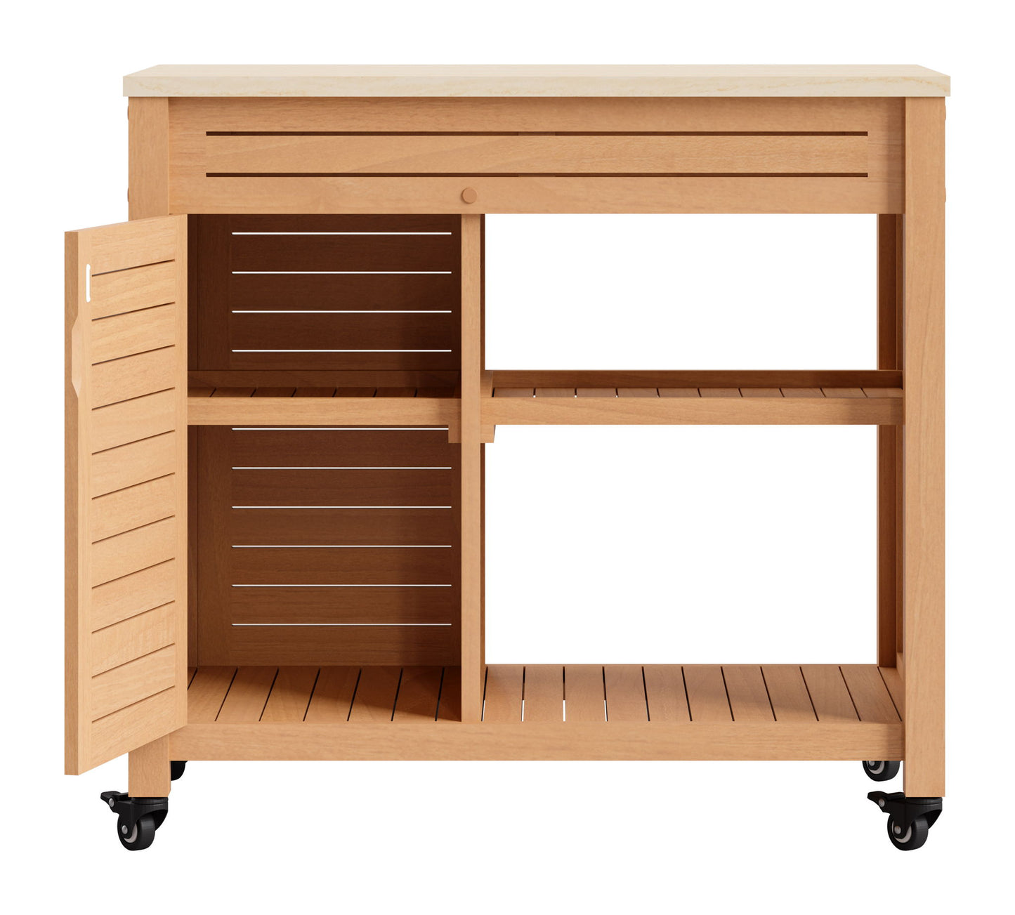 Valtan - Bar Cart - Natural / Beige