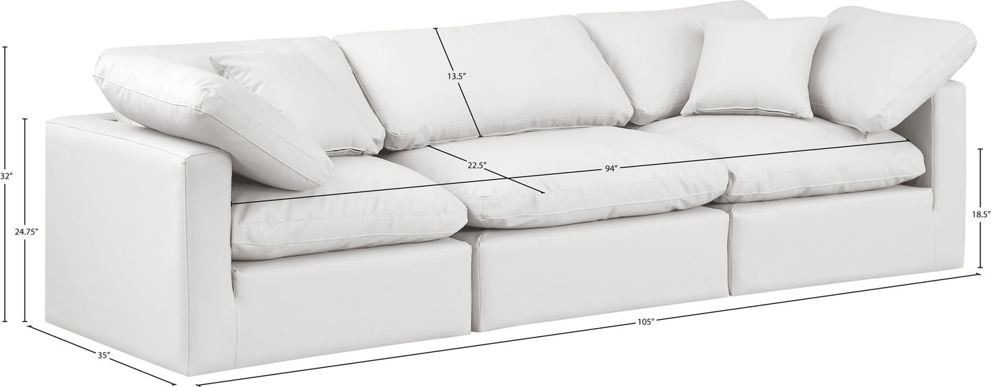 Indulge - Faux Leather 3 Seat Modular Sofa