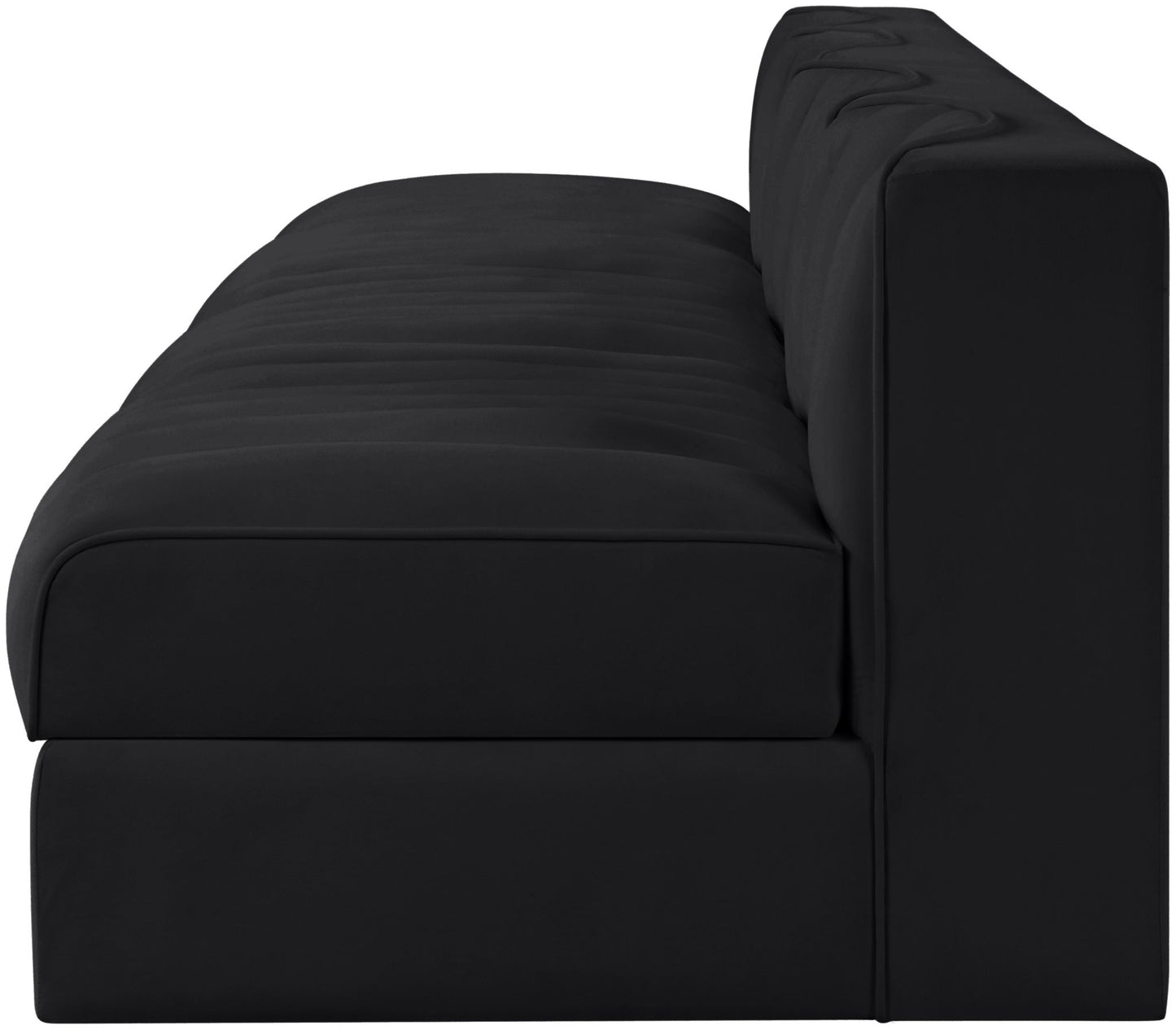 Rummi - Armless Velvet Performance Fabric Upholstered 4 Piece Modular Sofa