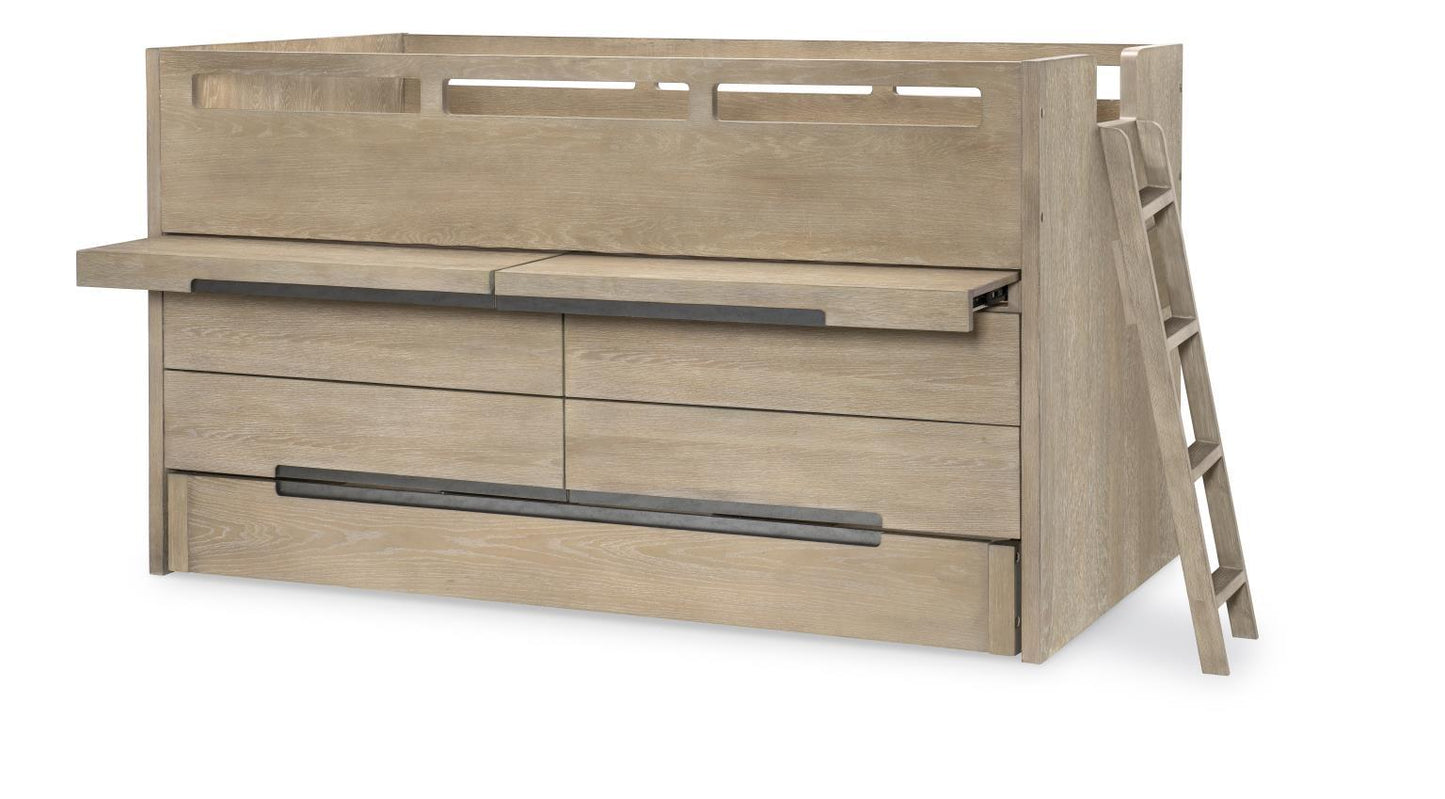 District - Complete Captains Bed - Weathered Oak