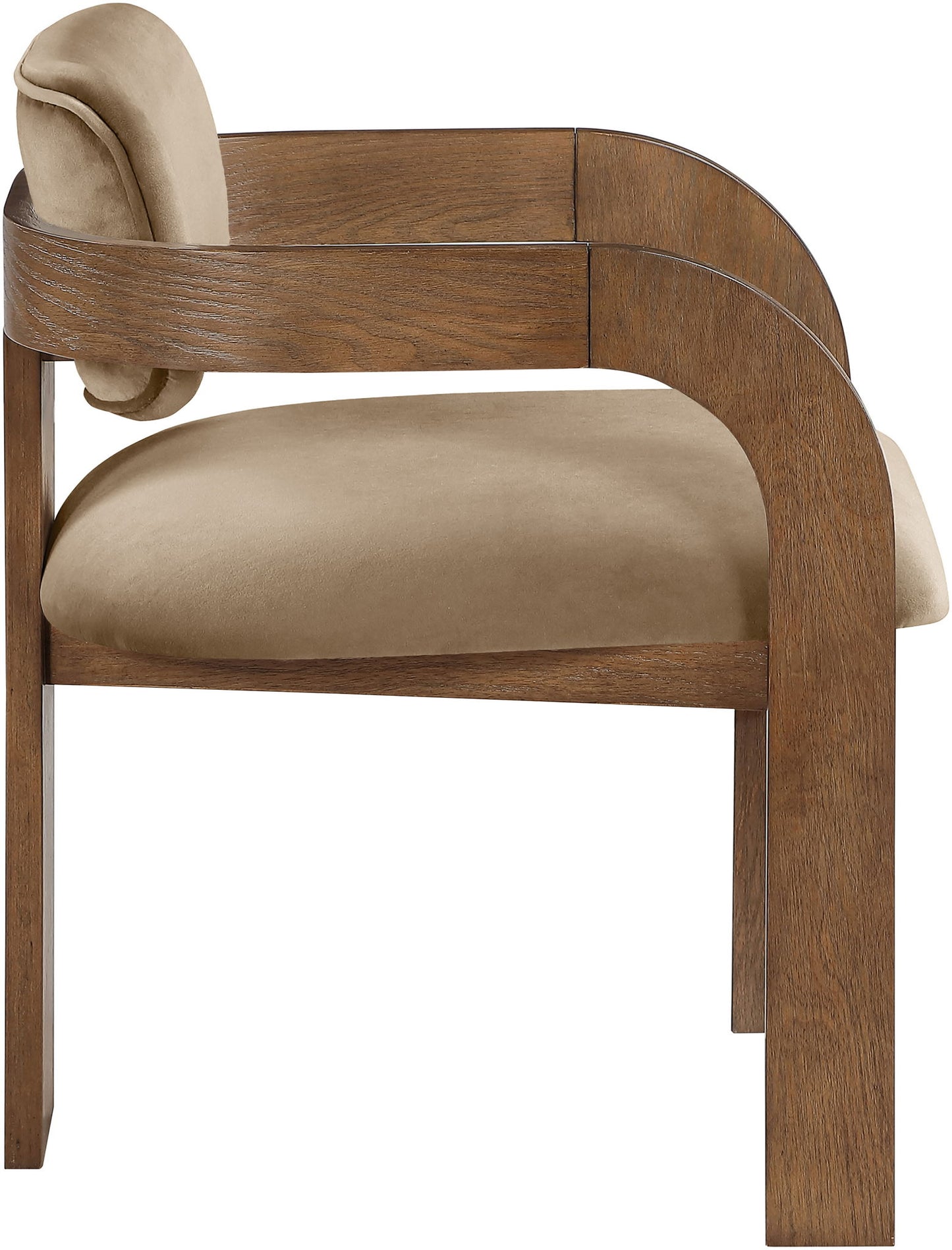 Cedra - Velvet Performance Fabric Upholstered Dining Chair (Set of 2) - Brown Frame