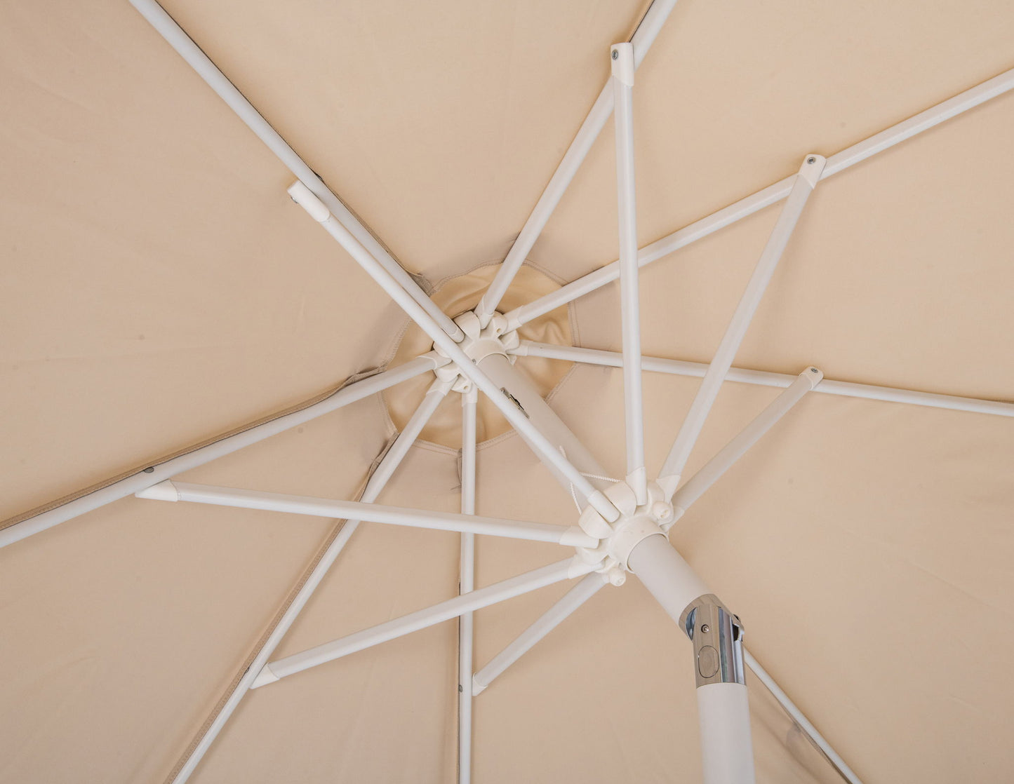 Amalfi - Aluminum Patio Umbrella - Light Brown Base / White Pole