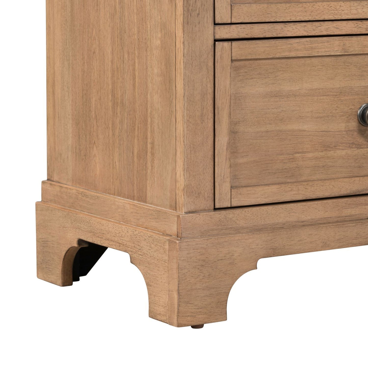 Haven Hills - Nightstand With Charging Station - Camel Beige