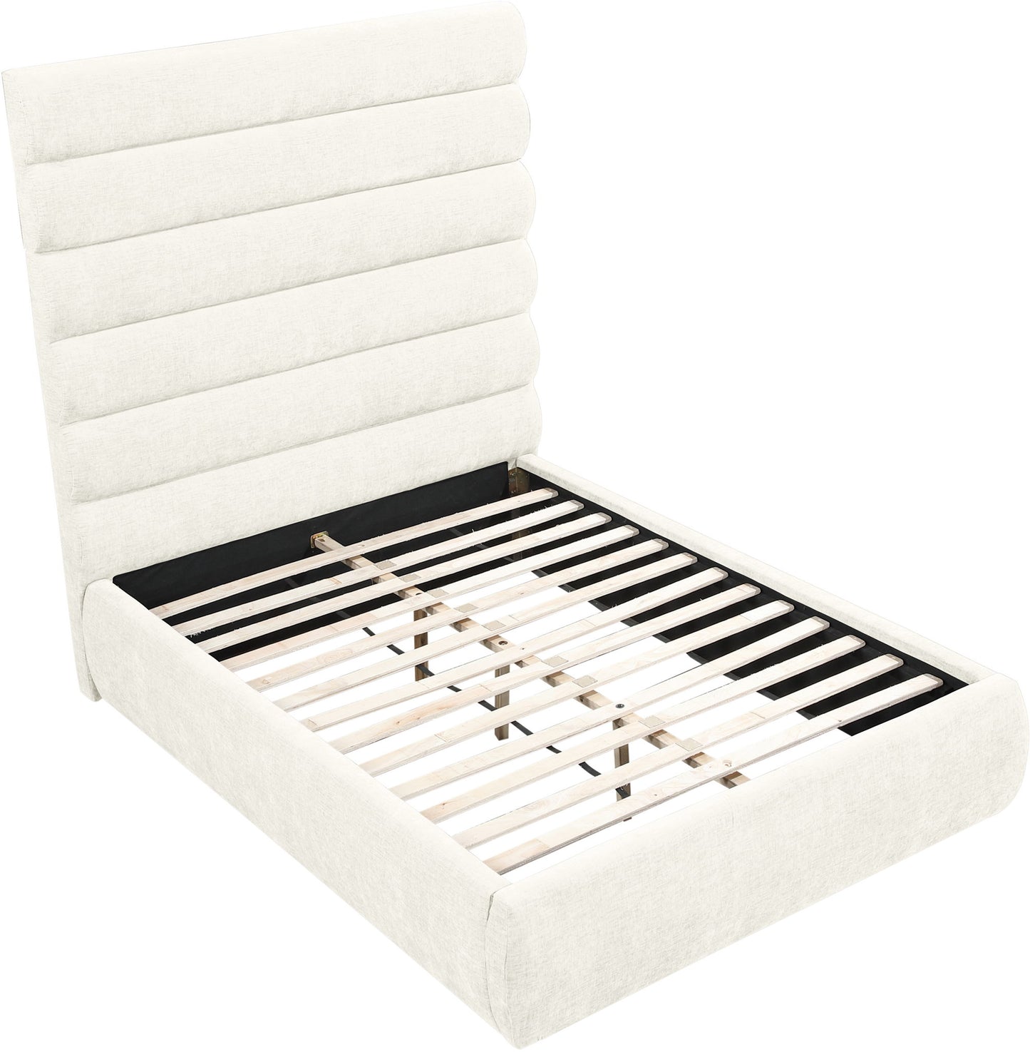 Adam - Chenille Fabric Bed With 70.5" Headboard