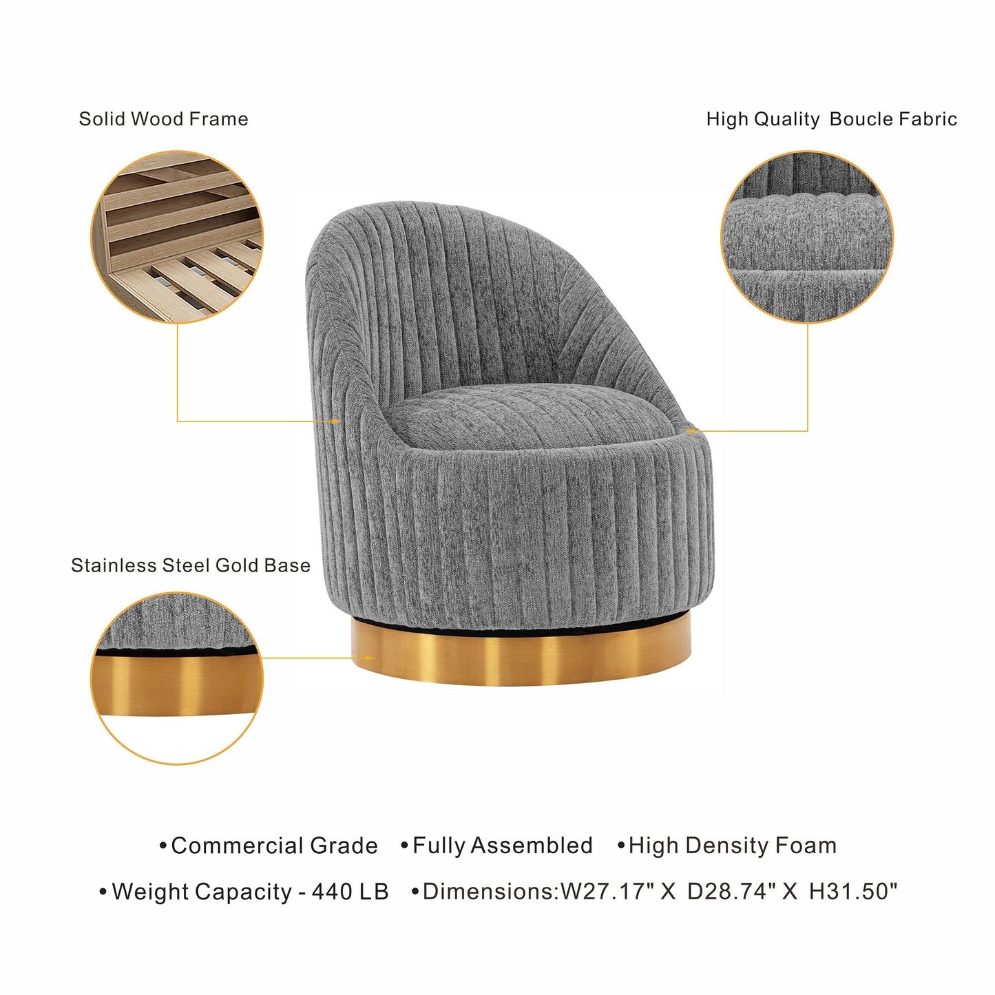 Manhattan Leela - Swivel Lounge Chair