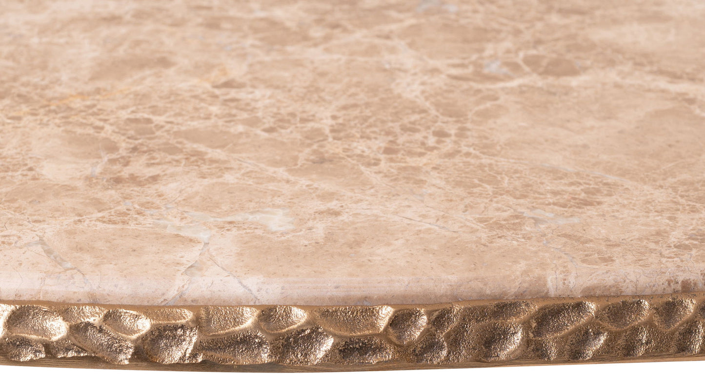 Gild - Aluminum Base And Genuine Marble Top Table