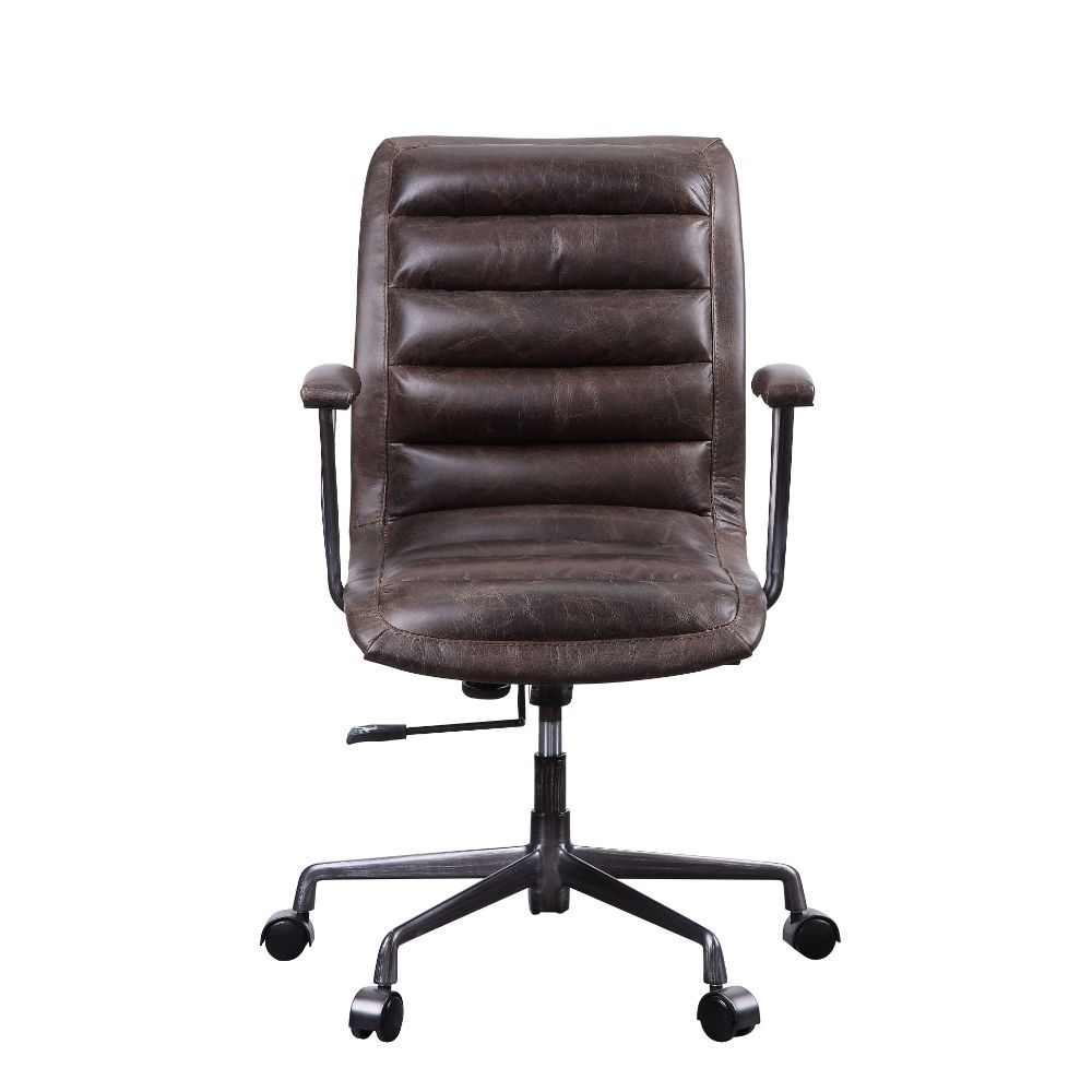 Zooey - Office Chair - Distress Chocolate Top Grain Leather