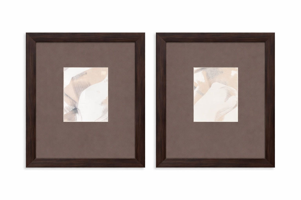 Eclectic Framed Print (Set of 2) - Brown