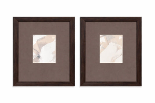 Eclectic Framed Print (Set of 2) - Brown