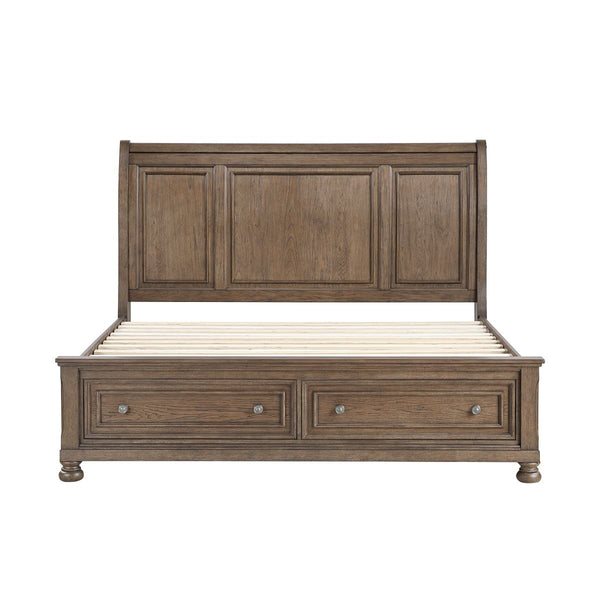 Bethel California King Platform Bed with Footboard Storage