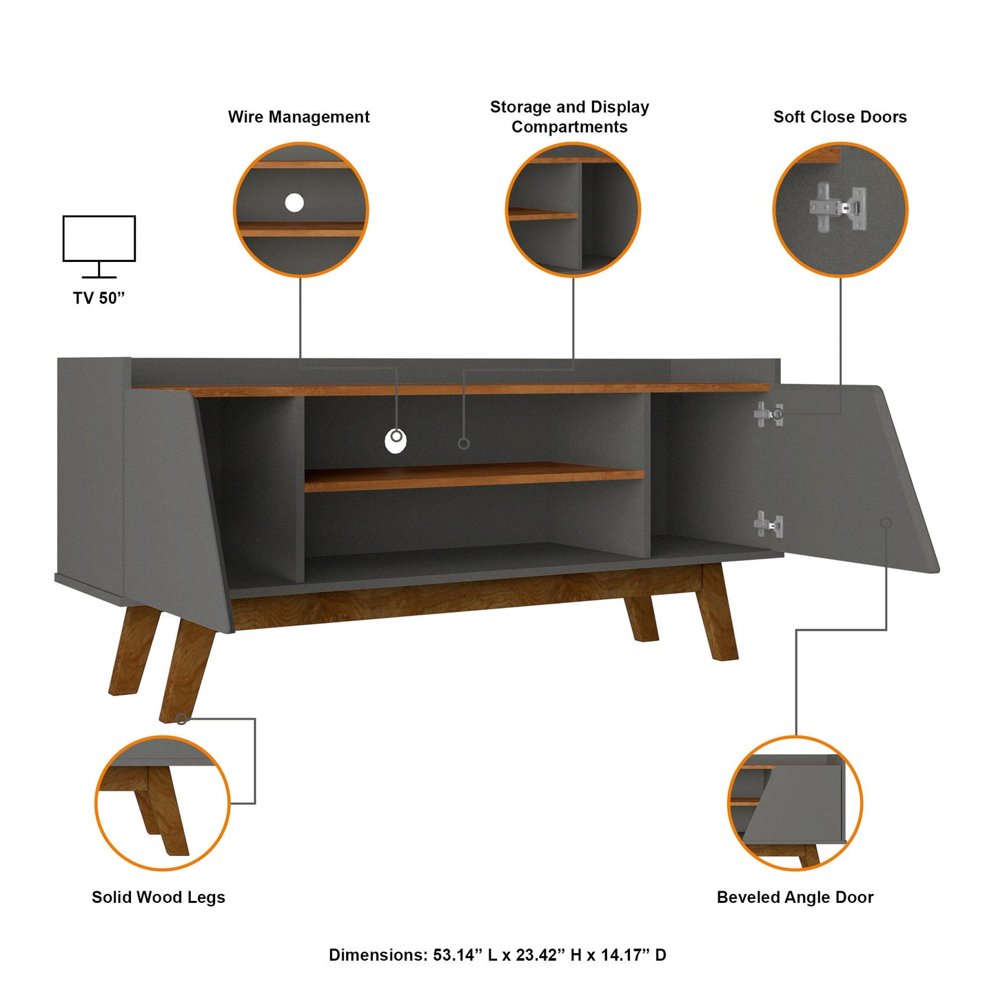 Manhattan Marcus - 53" TV Stand