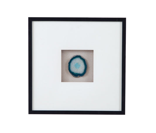 Crystal Geode Wall Art - Blue / White