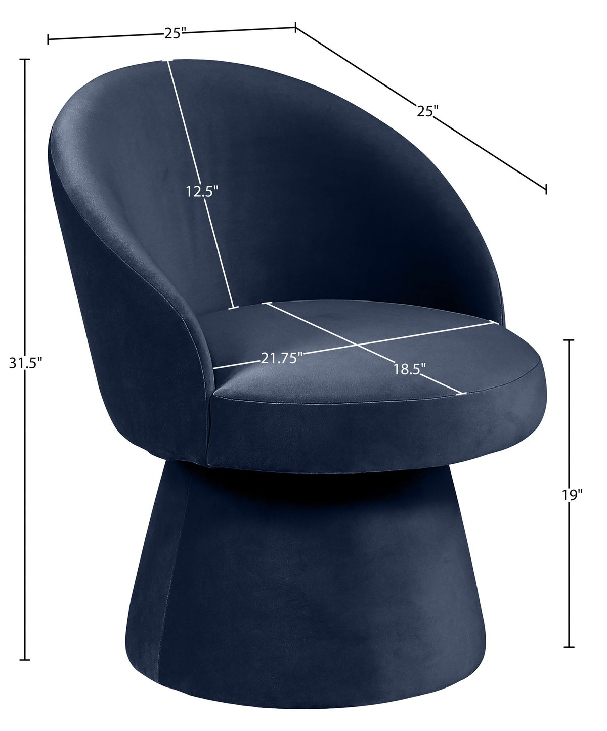 Selene - Upholstered Swivel Dining Chair