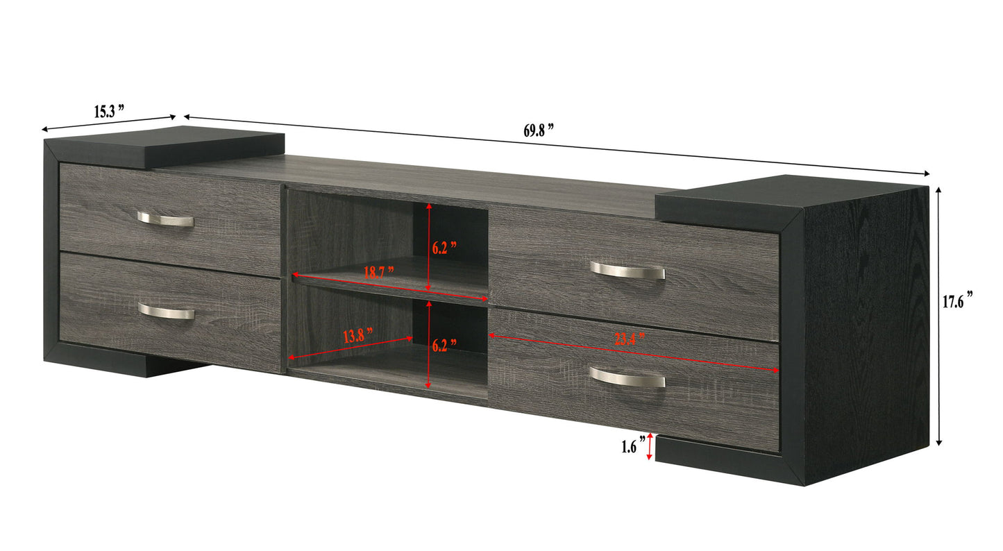 Brant - TV Stand - Dark Gray