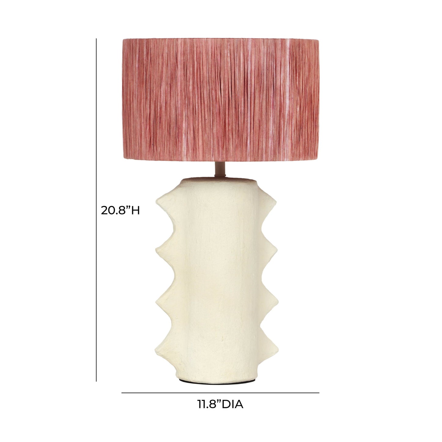 Wild Thing - Papier Mache Table Lamp - Beige