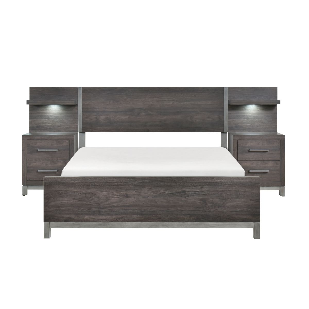 Zephyr 5pc Set Queen Wall Bed (QB+2NS+2NS-P)