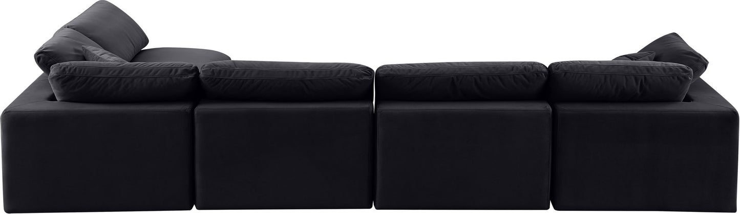 Comfy - 5 Piece Velvet Modular Sectional