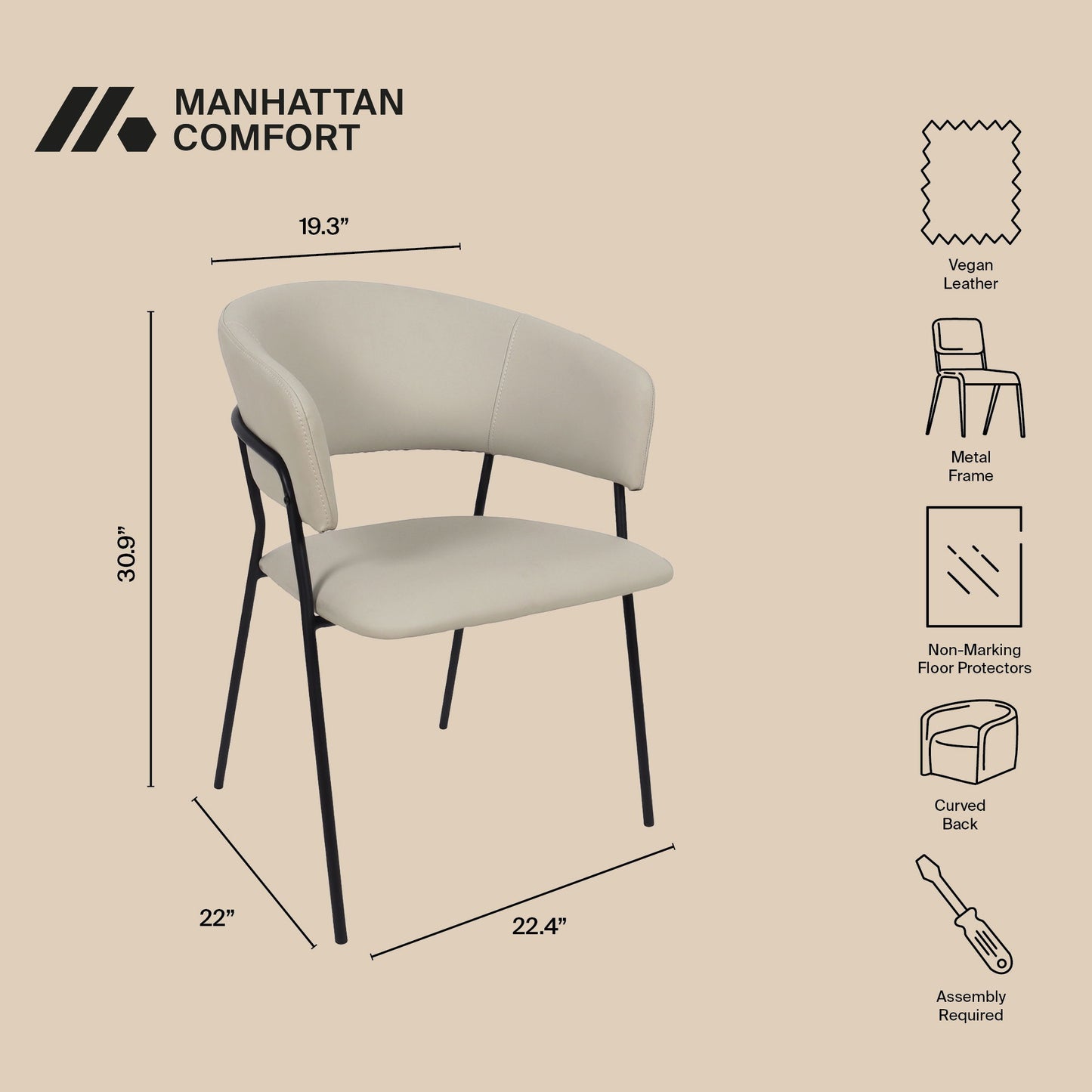 Manhattan Slate - Dining Chair (Set of 2)