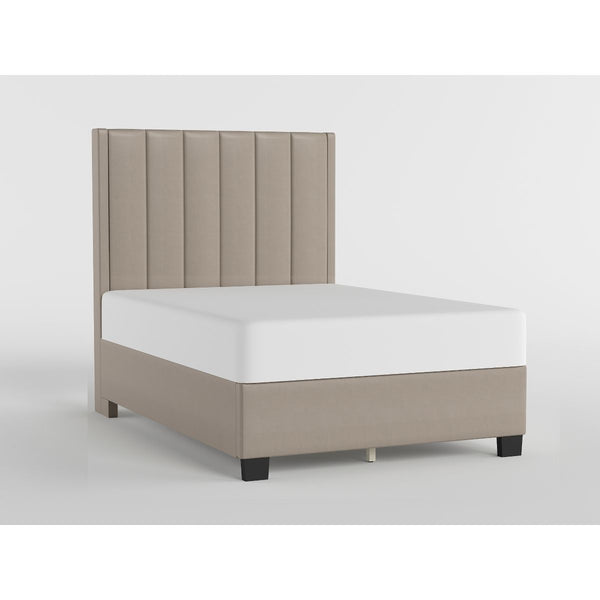 54" Taupe Vinyl Platform Bed
